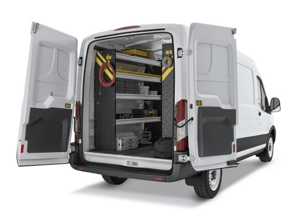 Upfitting for cargo vans with shelving and accessories